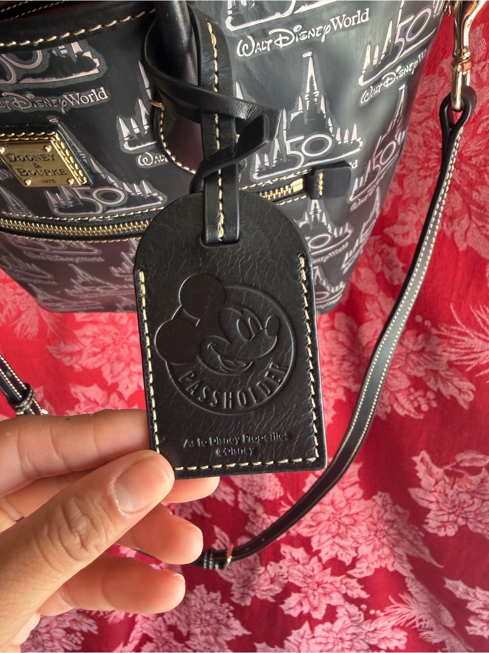 Dooney & Bourke Disney World 50th anniversary Zipper tote w/ strap - Picture 13 of 14